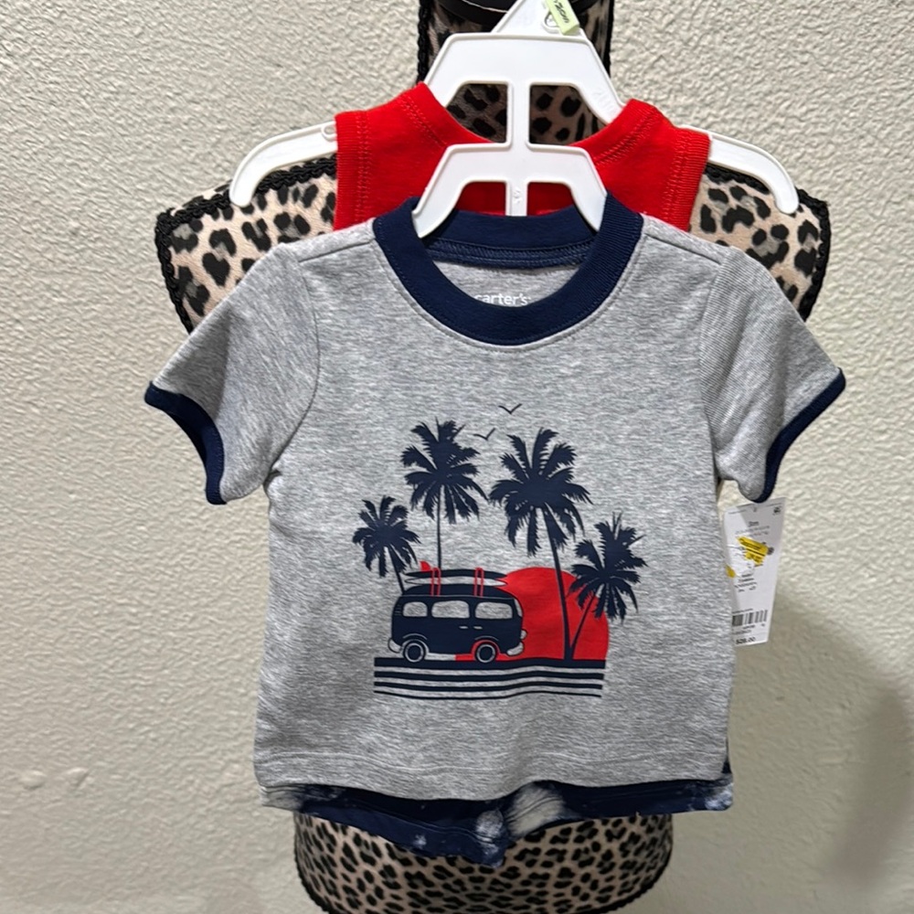 Carter’s Gray and Red Palm Tree Baby T-Shirt